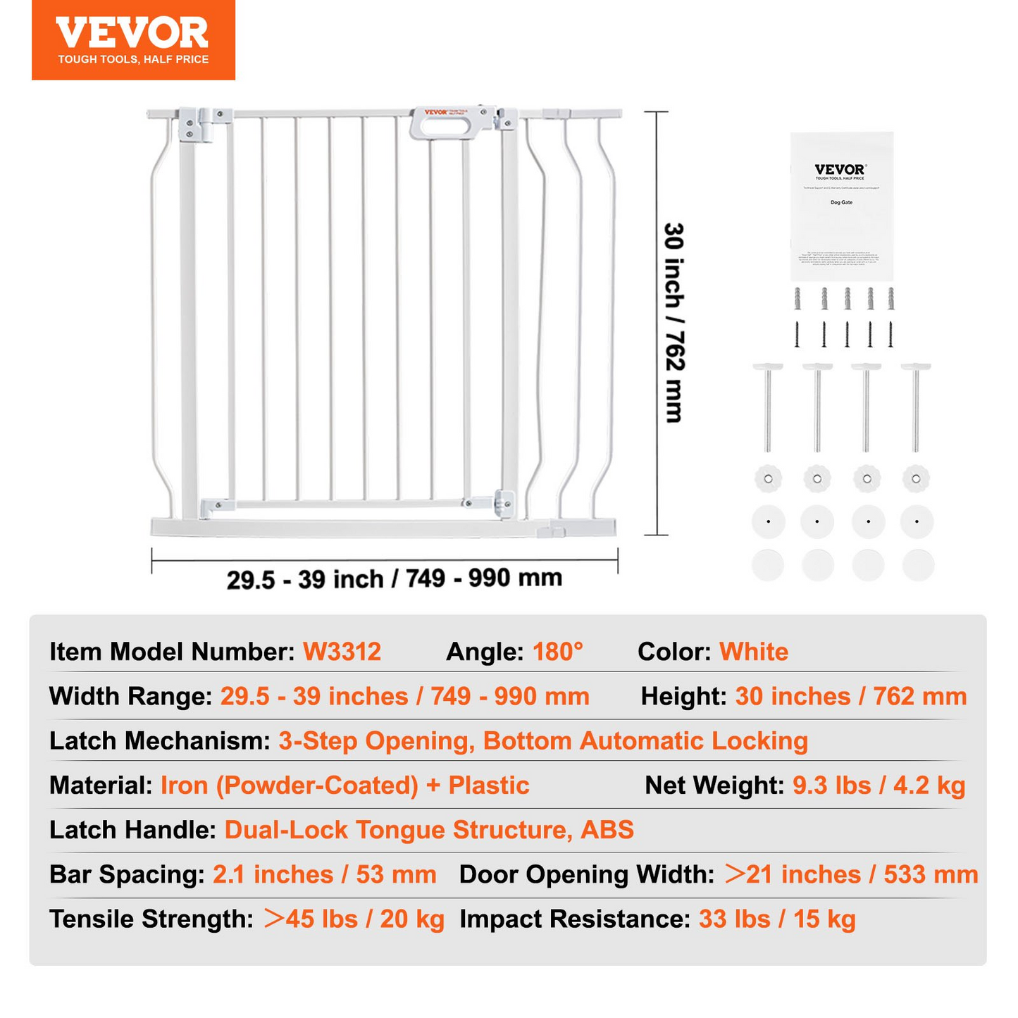 * Security Gate for Stairs & Doorway