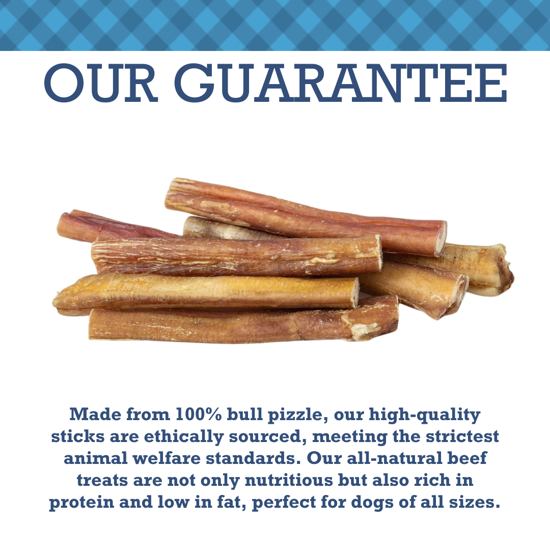 Country Living All-Natural Beef Bully Stick Dog Treats - 6" Standard (10-Pack)