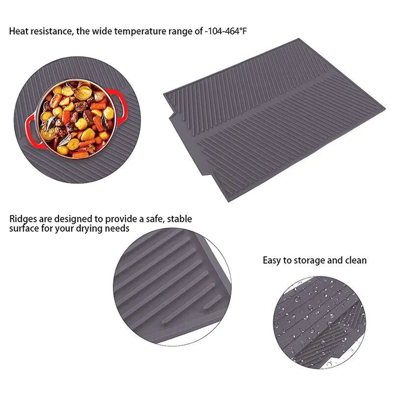 Big Silicone Dish Drying Mat