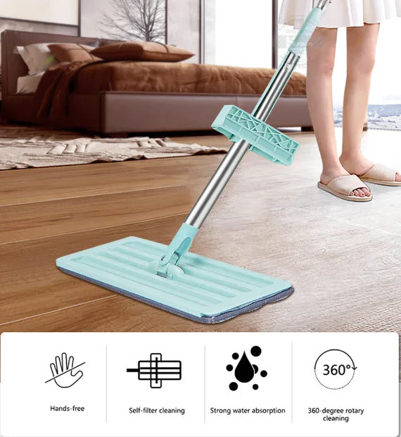 Hands-Free Microfiber Floor Mop