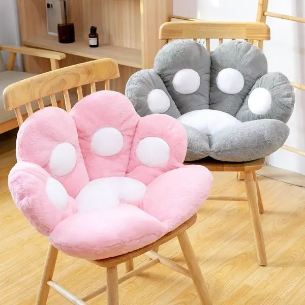 Cat Bear Paw Plush Seat Cushion - Indoor Floor Stuffed Sofa Decor Pillow