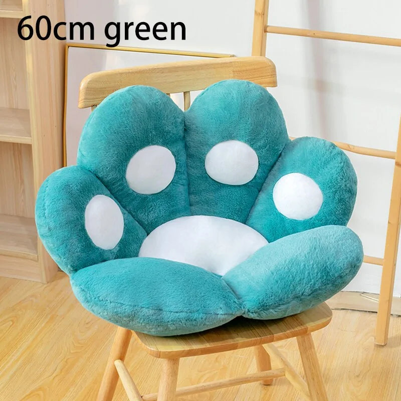 Cat Bear Paw Plush Seat Cushion - Indoor Floor Stuffed Sofa Decor Pillow